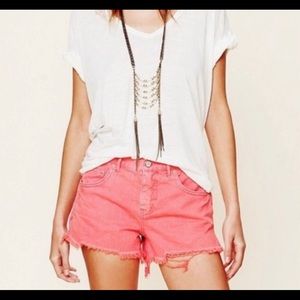 Free people salmon shorts size 25
